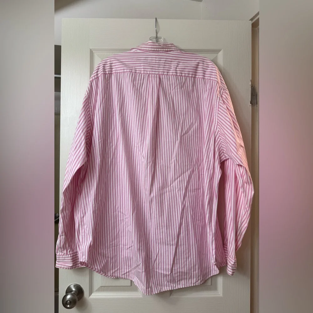 Ralph Lauren Pink White Striped Button Down Shirt Men’s 3XB - Picture 4 of 4